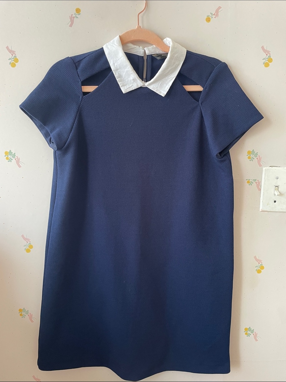 Zara Navy Mini Dress with White Collar